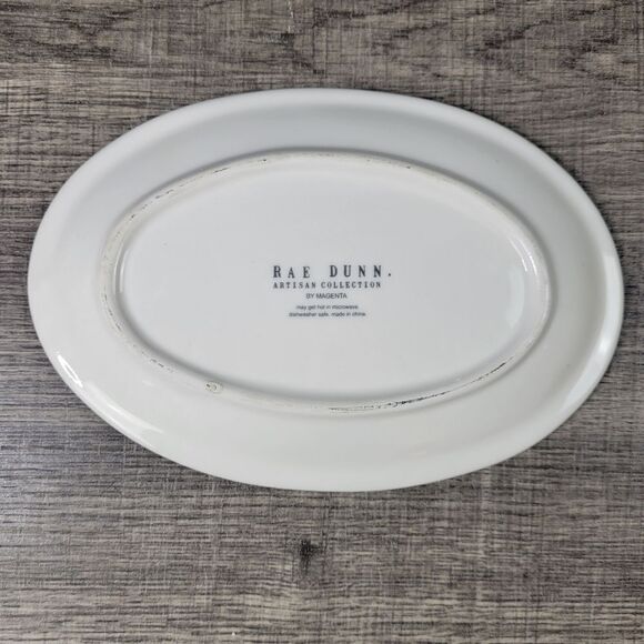 Rae Dunn Artisan Collection Oval‎ Christmas Appetizer Plate Set - Picture 9 of 9